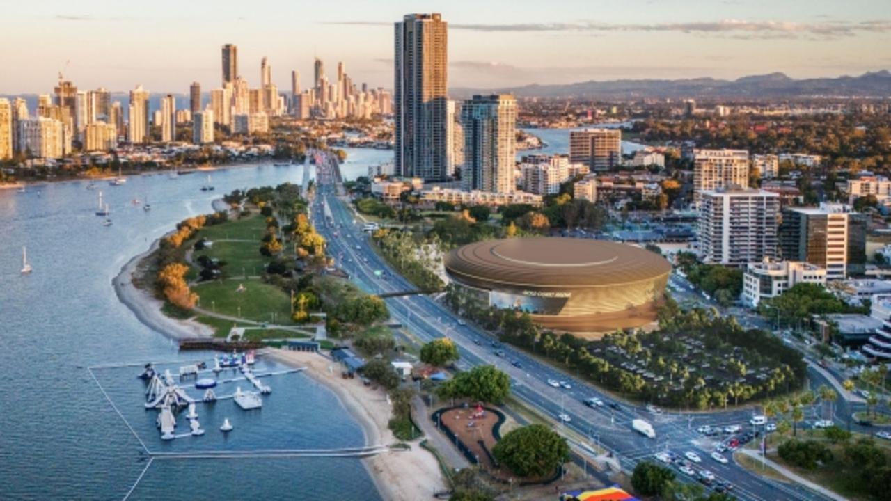 An image of the proposed Gold Coast Arena at Carey Park in Southport.