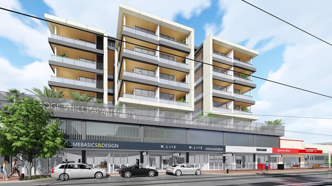 A seven-storey retail and apartment building proposed by Andrew Taplin, one of two he will invest $60 million of his own money into on Jetty Rd.