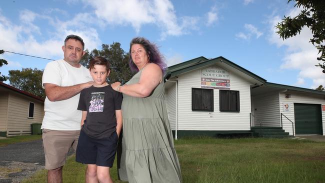 Labrador couple Martin Skok and Kirsty Skok with son Tobias, 10. Picture: Glenn Hampson