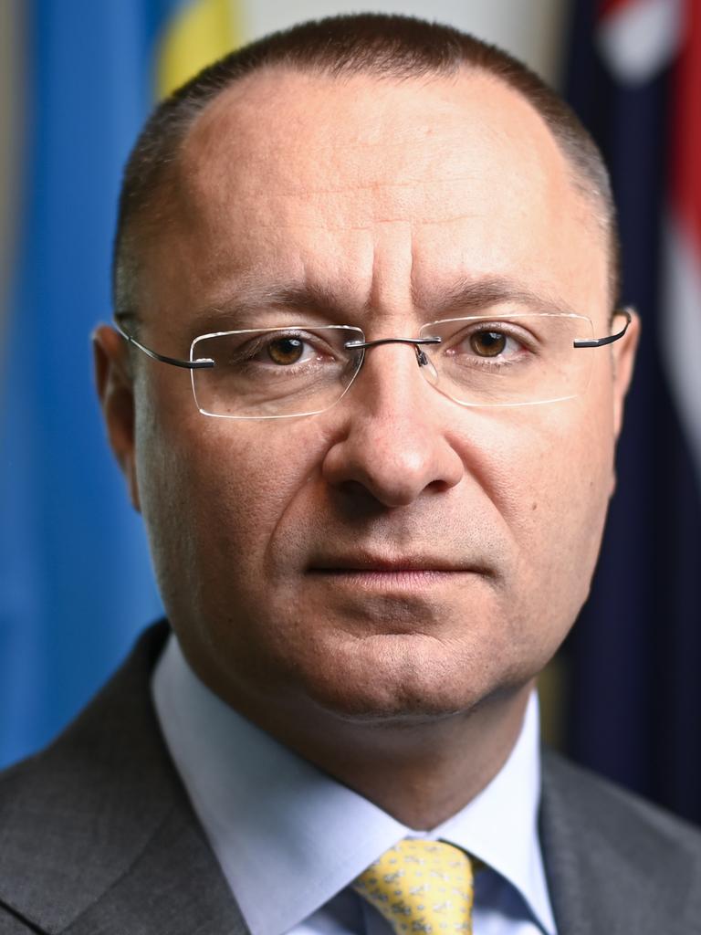 Ukrainian ambassador to Australia Vasyl Myroshnychenko told NewsWire Kyiv has ‘no confirmation’ on Oscar Jenkins’ status. Picture: Martin Ollman / NewsWire