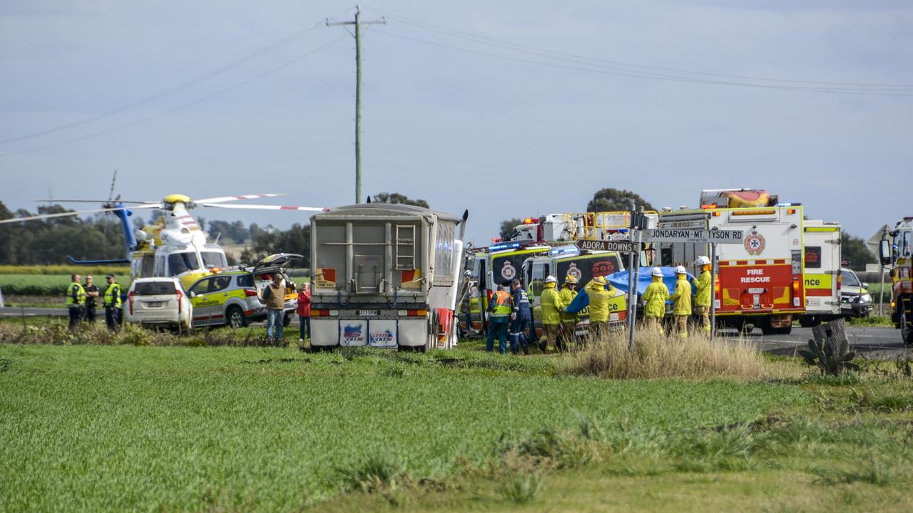 Traffic crash between SUV and truck takes one life. Thursday, July 8, 2021. Picture: Michael Nolan.