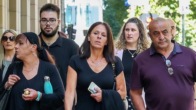 Ms Manno’s aunt Grace Del Bonifro (left) and mother Aggie Di Mauro (centre). Picture: NCA NewsWire / Ian Currie