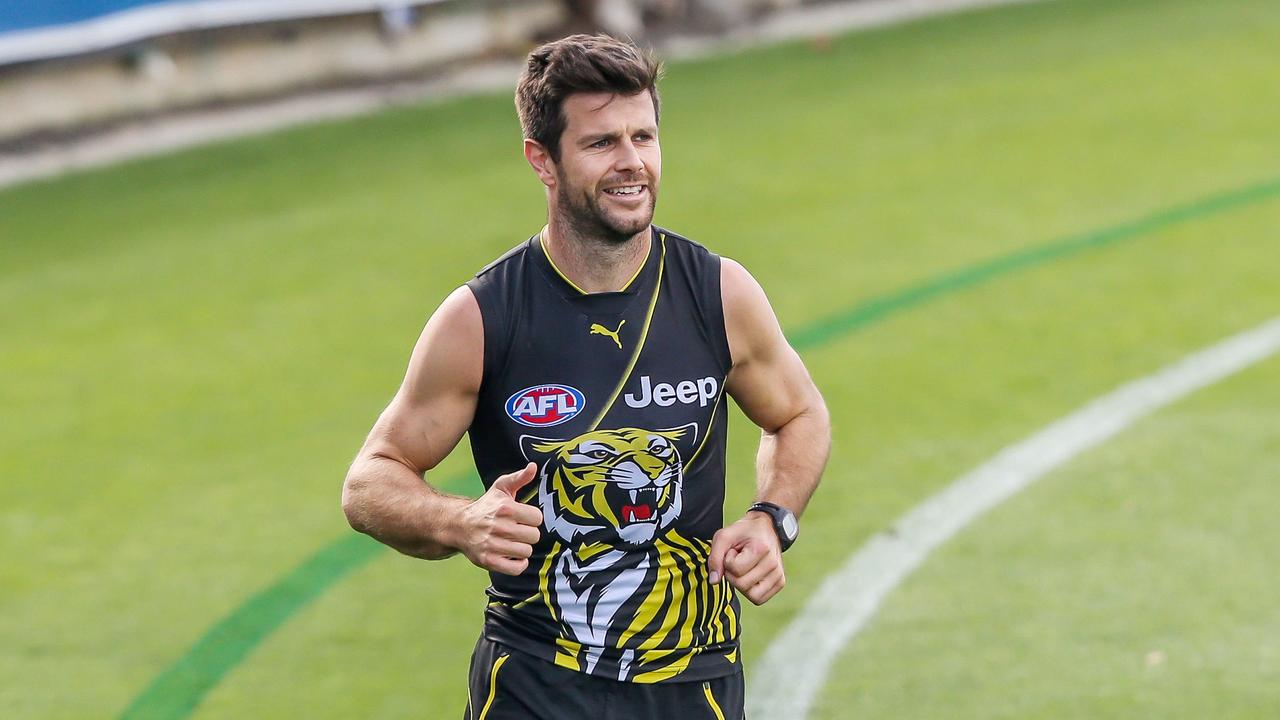 Richmond captain Trent Cotchin’s return has been delayed. Picture: Tim Carrafa