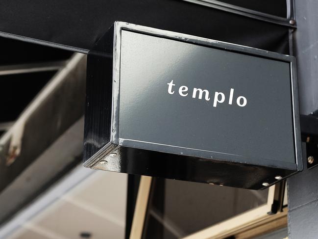 Templo’s exterior signage. Picture: LUKE BOWDEN