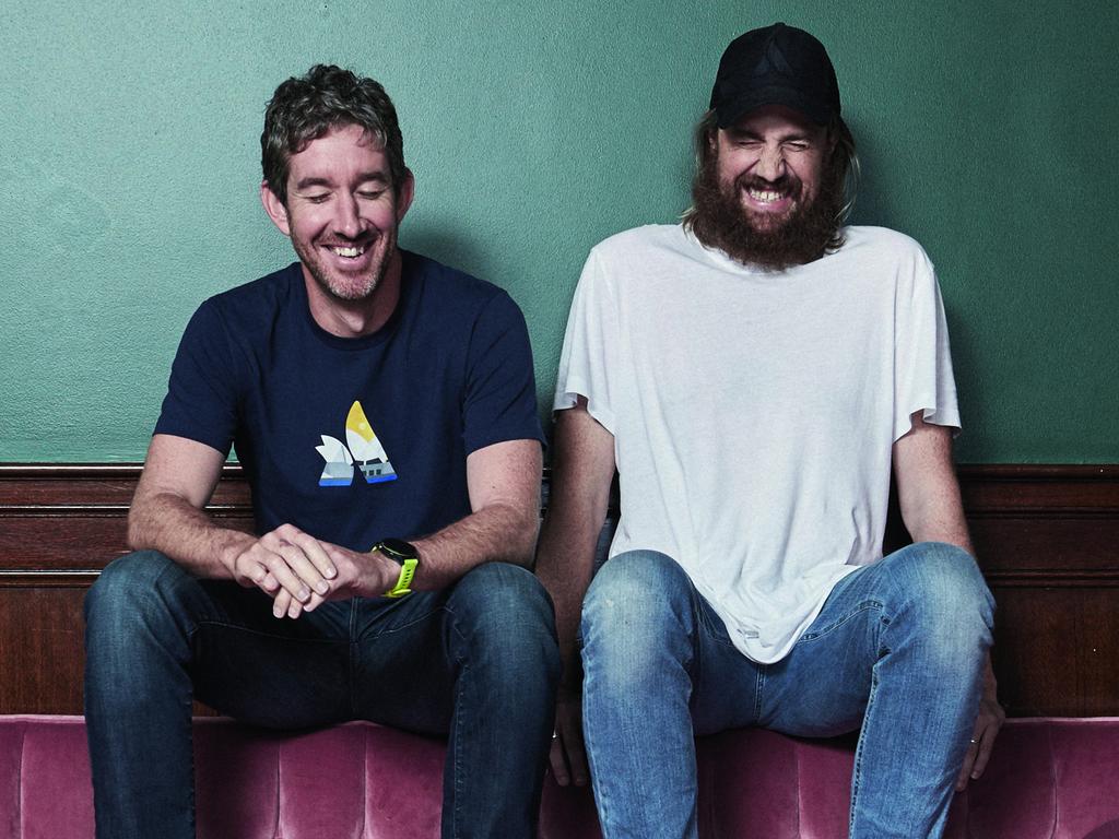 Atlassian founders Scott Farquhar (left) and Mike Cannon-Brookes (right) are Australia’s wealthiest tech entrepreneurs. Picture: Harold David