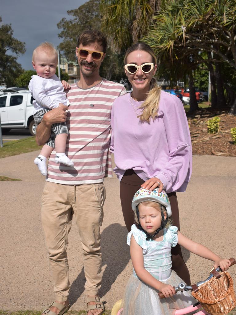 Daniel, Demi, Mercia and Van at Cotton Tree. Picture: Kristen Camp.