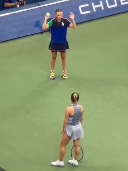 Yulia Putintseva was booed by the crowd. Photo: Twitter.