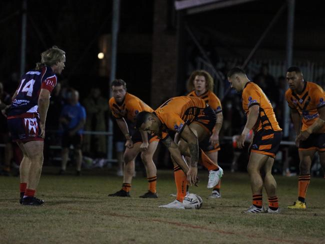 Israel Folau makes his Rugby League Gold Coast debut for Southport Tigers against defending champions Runaway Bay at Owen Park, Southport. Pic Mike Batterham