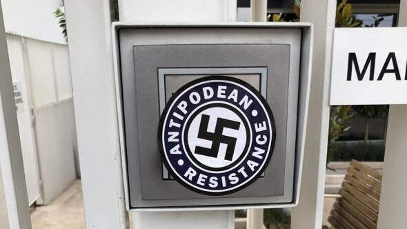 A swastika was found outside a Jewish aged-care facility in Caulfield over the weekend. A number of residents have relatives that died in the holocaust. Picture: supplied