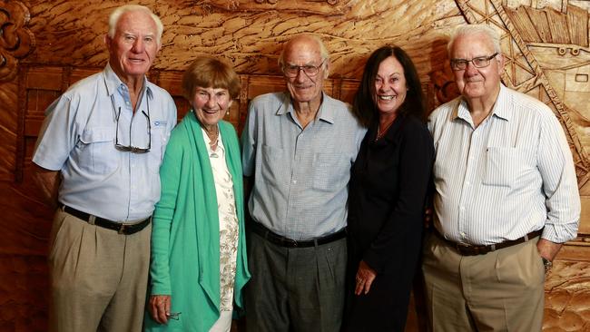 The Neumann family directors - old guard and new order, Bruce Neumann, Margaret James, Peter Neumann, Michelle Neumann and John Neumann. Picture: Jerad Williams