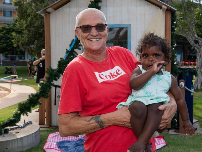 DARWIN, AUSTRALIA Sunday, 31 December, 2023:DARWIN NEW YEARS EVE 2023 Cheryl Bransdon and Suzanne Namatjira pose for a photo at Darwin Waterfront. Picture: Pema Tamang Pakhrin
