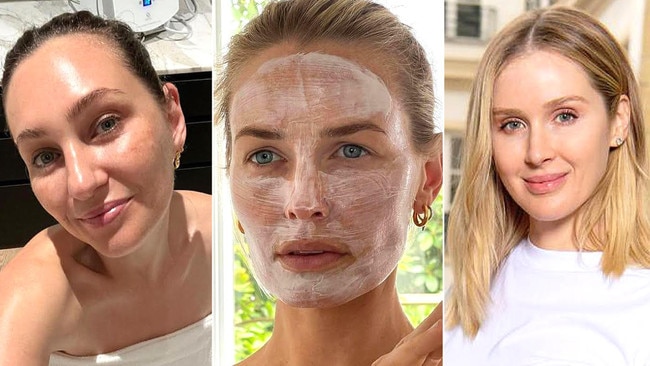 Melanie Grant, right, and her clients Zoe Foster Blake (far left) and Lara Worthington, centre. Pictures: Instagram