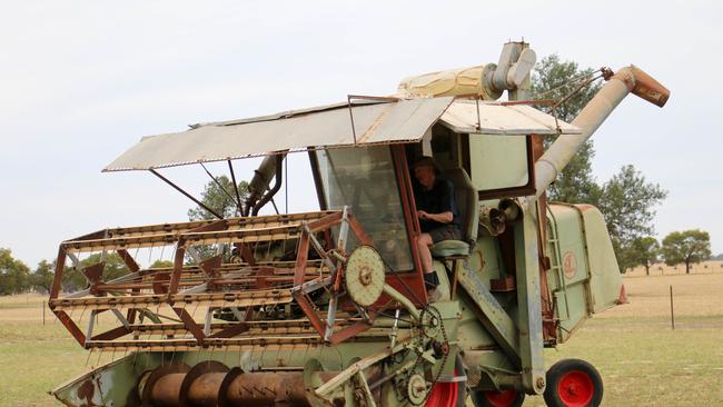 Kerry Pietsch from Pleasant Hills, NSW, will recreate history on January 11 by using his vintage header collection to harvest wheat.