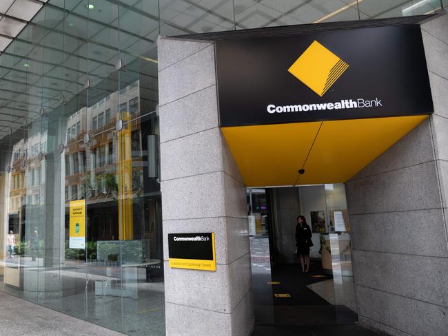 SYDNEY, AUSTRALIA - NewsWire Photos December 11, 2020: Commonwealth Bank Signage at a branch in the Sydney CBD. Picture: NCA NewsWire / James Gourley