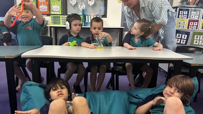 TOWNSVILLE COMMUNITY LEARNING CENTRE PREP BACK: Ronin, Benji, Josh, Skylar. FRONT: Henry, Quinn. Absent: Isla, Lily Messiah