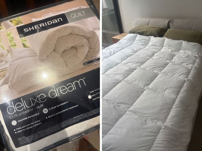 I finally found it in the Sheridan Deluxe Dream Quilt. Picture: news.com.au/Melody Teh
