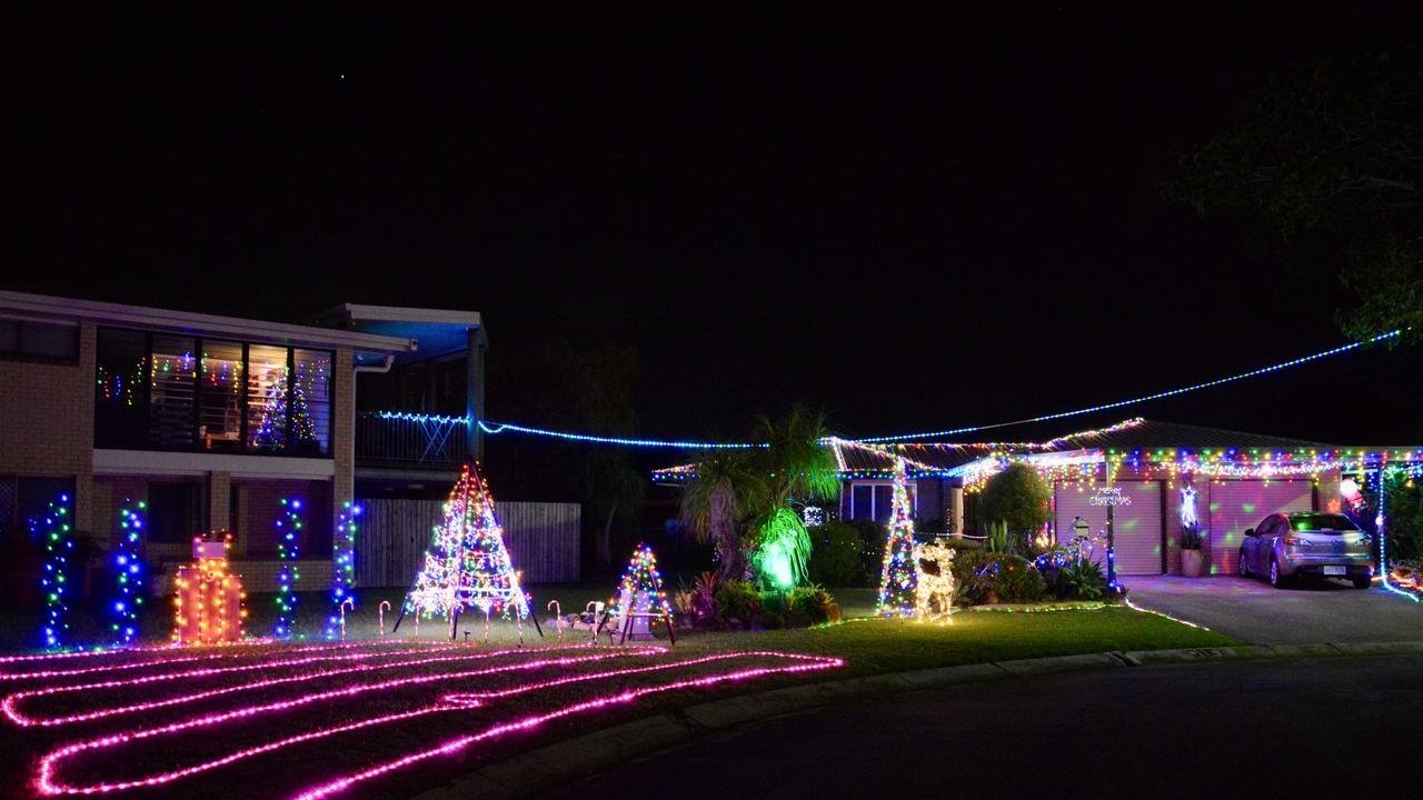 Christmas lights in Michener St in West Mackay. Picture: Rae Wilson