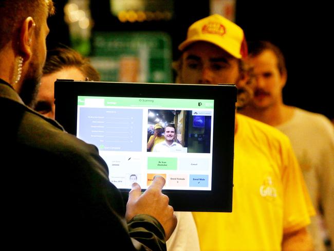 Some licenced premises are required to use ID Scanners while others aren’t. (Image AAP/Steve Pohlner)