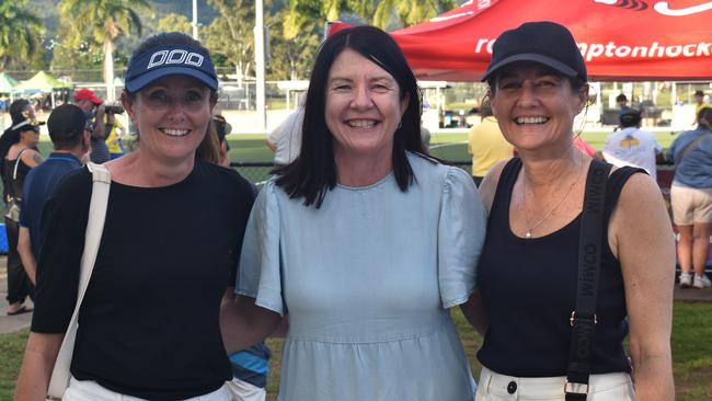 Sarah Montgomery, Leanne Wilson and Belinda Kenny at the Hockey Queensland under-18 menâ€™s state championships in Rockhampton from April 25 to 28, 2024.