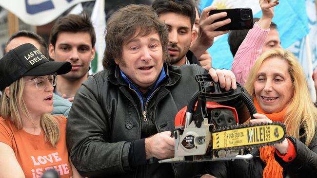 Argentina's President Javier Milei. Chainsaws are one thing. Coherent, disciplined policy is quite another. We shall see.