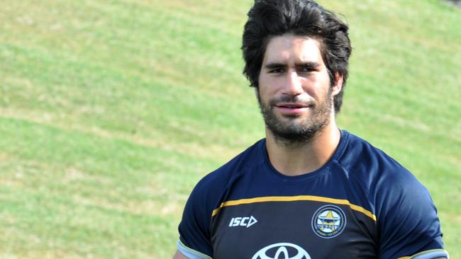 James Tamou during a Cowboys training session. Picture: Evan Morgan