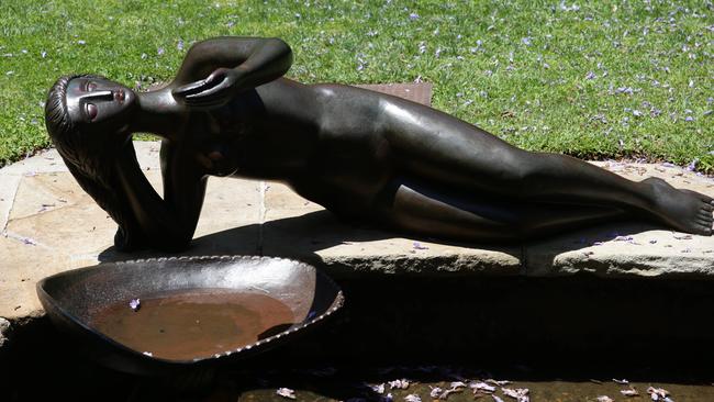 The popular "Fountain Figure" by Tom Bass at Chancellor's Court on UNSW campus. Picture Craig Wilson)