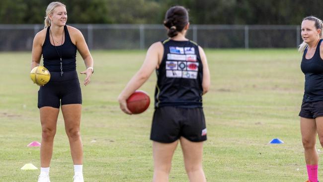 Annise Bradfield at training with the Labrador women's side. Picture: Kieron Turner/Empiria Digital.