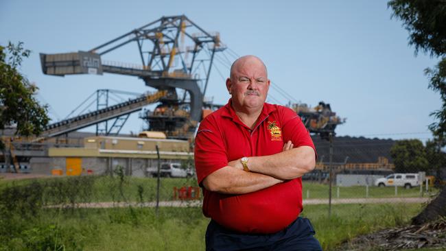 06 Feb 2018 Bowen, Qld - Whistsunday councillor Mike Brunker outside Adani's Abbot Point coal terminal - Photo: Cameron Laird (Ph: 0418 238811 cameron@cameronlaird.com)