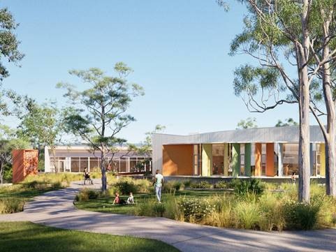 Artist impressions of the library upgrade. Picture: Blacktown Council/Supplied