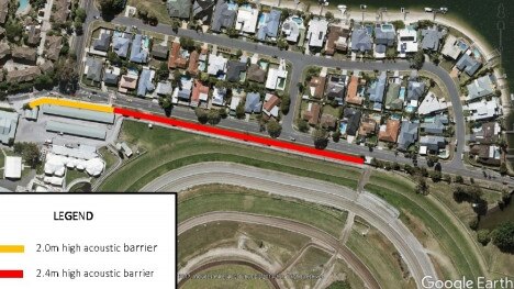 Acoustic fence planned for where night lights are to be built at the Gold Coast Turf Club.