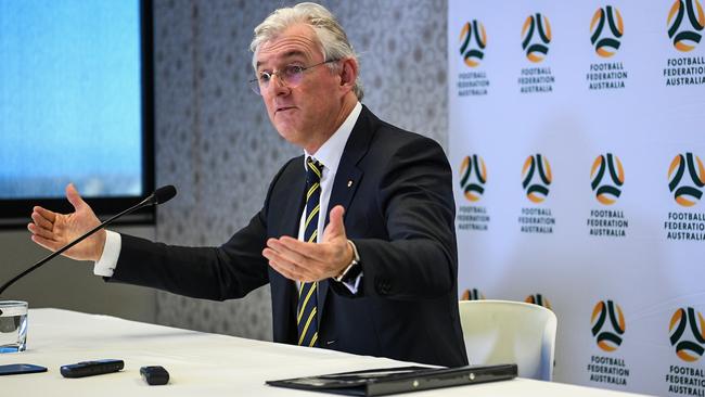 FFA chairman Steven Lowy yesterday. Picture: AAP.