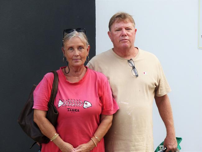 Townsville couple Tracey Chester and Gavin Crews described high grocery prices as “hideous”. Photo: Blair Jackson