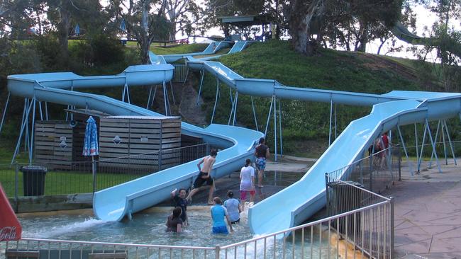 Children play on the waterslide at Greenhills Adventure Park in 2004.