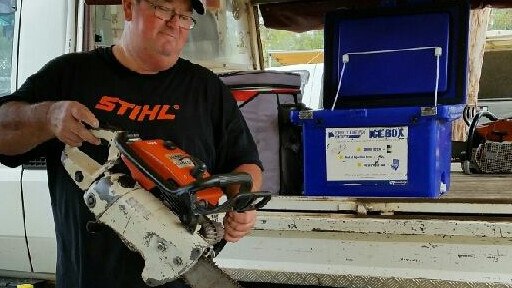 Wally Krause, the owner of Eidsvold Sleeper Mill & Landscaping Timbers Pty Ltd.