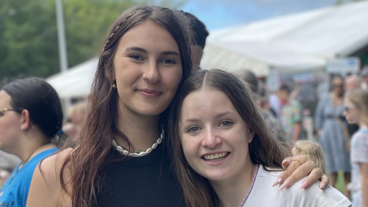 Cairns Italian Festival 2023: Violette Dobbie and Cecilia Marie Hunermann. Picture: Bronwyn Farr