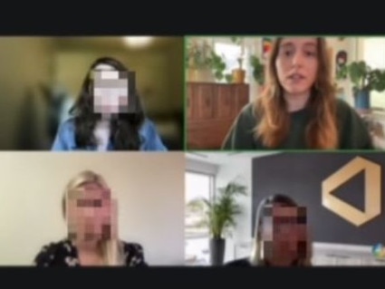 The woman shared a video of the moment she was let go from her job at a magazine. Picture: Karson Bree/TikTok