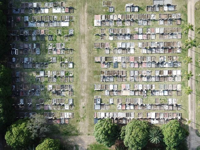 An aerial view of part of Rookwood Cemetery. Picture: Sam Ruttyn