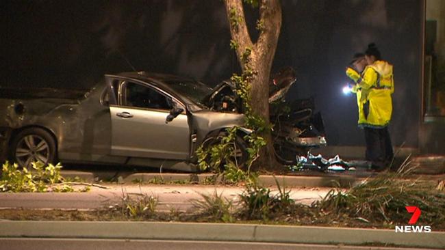 The ute that, police allege, was being driven by Mr Gligora. Picture: 7 News.