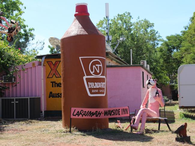 The Larrimah Wayside Inn aka Pink Panther pub. Picture: Jason Walls