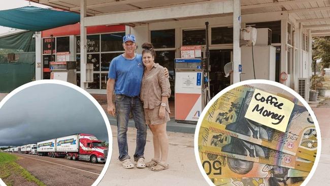 Greenvale Roadhouse owners Dan and Julie Condon have appreciated the support that they received from the community to support stranded truckies and travellers. Picture: Pony Express Photography.