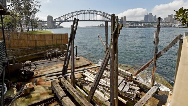 The old boat shed has a spectacular harbour view. Picture: Troy Snook