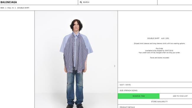 Balenciaga put a shirt on a t-shirt for $1,300. The internet noticed.