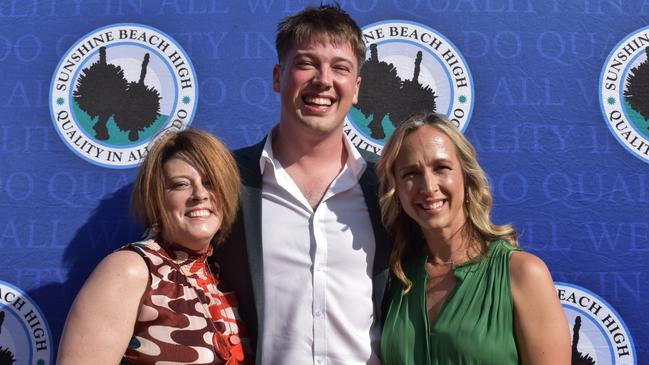 Shanon, Michael and Mel at the Sunshine Beach State High School formal 2024.