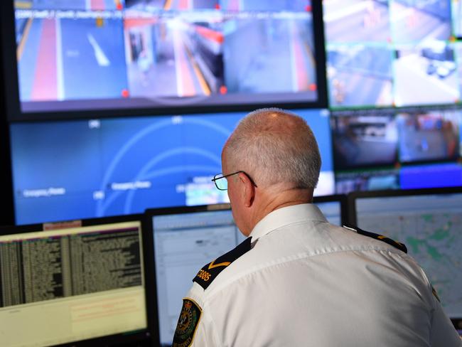 General photo of the police security control room after new counter-terrorism measures were announced ahead of COAG, Adelaide. Wednesday, October 4, 2017. (AAP Image/David Mariuz) NO ARCHIVING