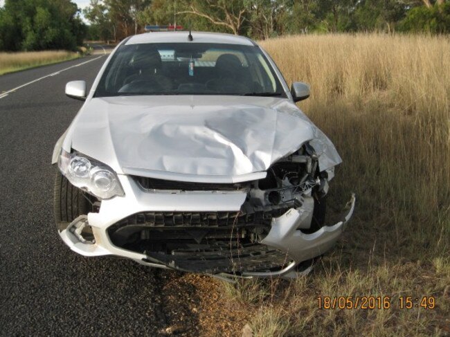 Jamie Hardgraves’ wrecked ute was found near Texas, Queensland.