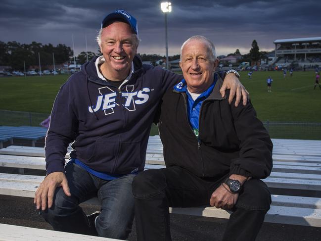 Terry Rowney and Barry Vining at Henson Oval. Picture: Mitch Cameron