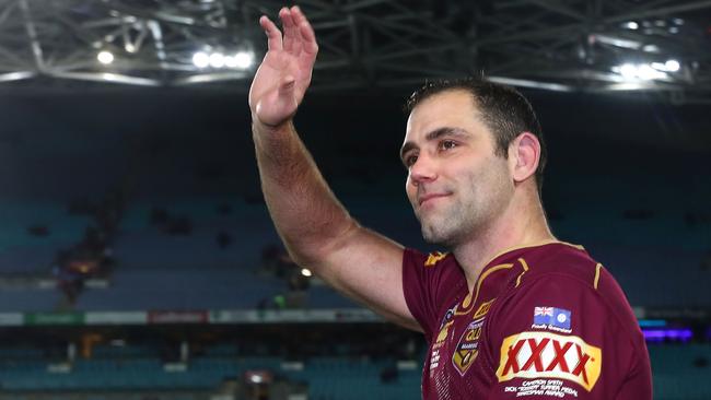 Cameron Smith celebrates a Maroons victory.