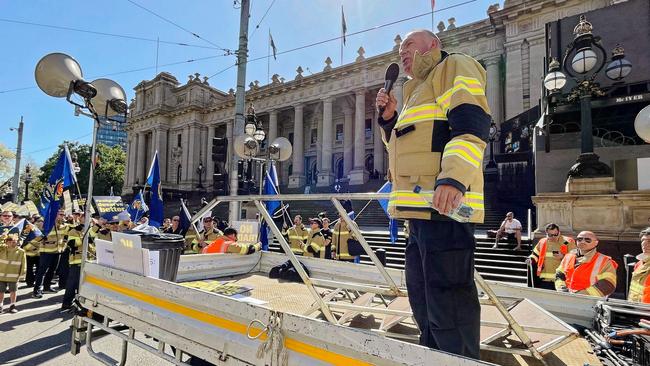 Mr Marshall in front of the Victorian parliament in Melbourne in September 2023. Picture: NewsWire / Valeriu Campan