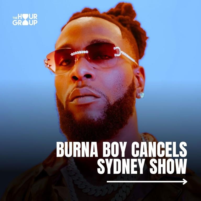 Burna Boy cancelled his Australian Tour this week with event organisers delivering the news to fans on Monday. Picture: Instagram / @thehourgroup