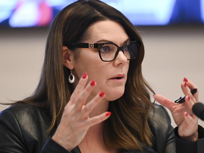 As well as taking aim at health affects, Senator Sarah Hanson-Young criticised Meta for attempting to ‘blackmail’ parliament, by refusing to rule out a ban on all news content from their platforms. Picture: NewsWire / Martin Ollman
